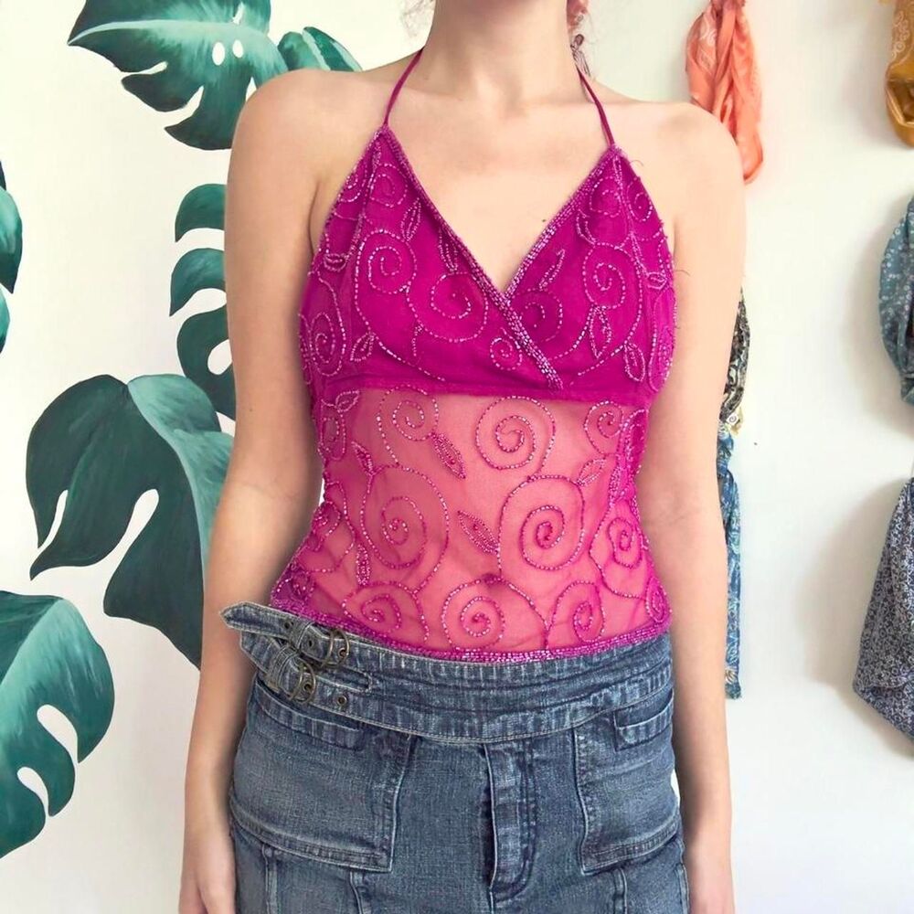 Pass-port Women's Purple and Pink Vest